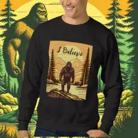 Retro Bigfoot Vintage Sasquatch Mountains   Sweatshirt