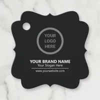 Black Modern Minimal Business Promotion Hang Tags