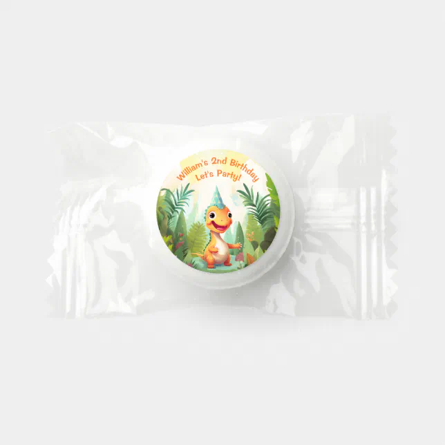 Cute Dinosaur Tropical Forest | Dino Kids Birthday Life Saver&#174; Mints