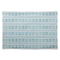 Southwest Winter Snowflakes & Pine Trees Blue Cloth Placemat