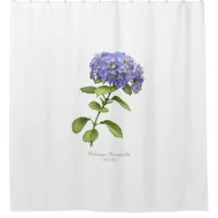 Blue Hydrangea Flower Shower Curtain