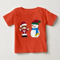 Sockmonkey and Snowman Infant Bodysuit