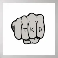 TKD Taekwondo Fist Poster