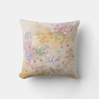 Trendy Modern Abstract Floral Throw Pillow