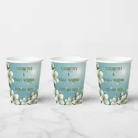 Whimsical Cherry blossom with Sparkles Paper Cups