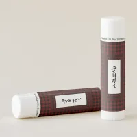 CUSTOMIZABLE Red Plaid Lip Balm