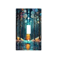 Iridescent Holiday Dream 🎄 Glowing Christmas Tree Light Switch Cover