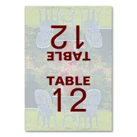 Meadow of Love Autumn Wedding Folded Table Card