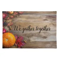 Thanksgiving Table, Rustic Wood Cloth Placemat