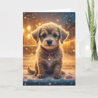 Puppy Dog and Christmas Quote Card