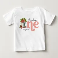 Berry Sweet Strawbery Baby Girl 1st Birthday Party Baby T-Shirt