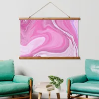 Pink and White Marble  Hanging Tapestry