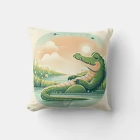 Alligator-Inspired Pillow 