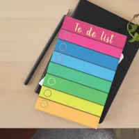 Trendy Chic Horizontal Rainbow Stripes To Do List Post-it Notes