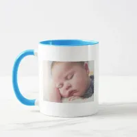 Personalized New Baby Photo, Name and Date Mug
