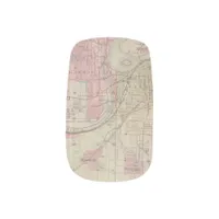 Vintage Kansas City Map Minx Nail Art