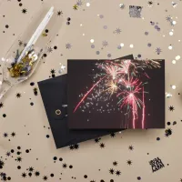 Fabulous Fireworks for a Happy New Year Holiday Card