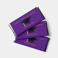 Purple Gold Graduation Hat Graduation Party  Hershey Bar Favors