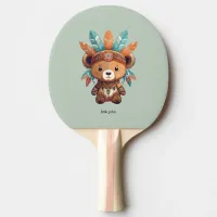 Native American Bear Ping Pong Paddle