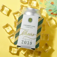 Green School College University Graduation Day Can Cooler