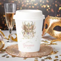 Masquerade Motif Quinceanera Rose Gold ID1031 Paper Cups