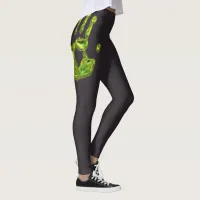 Glowing Ghoul Handprint Leggings