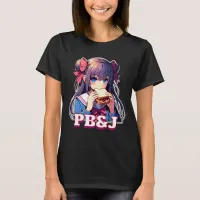 Anime Girl eating a PB&J Sandwich  T-Shirt