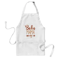 Boho Mama Feather Arrow Typography Adult Apron