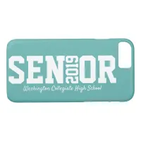 Graduation Senior Class of 2019 Grad Teal iPhone 8/7 Case