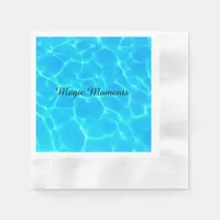 Aqua Water Pattern With Reflection Waves Napkins