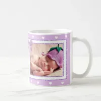 Personalized New Baby Girl Purple Coffee Mug