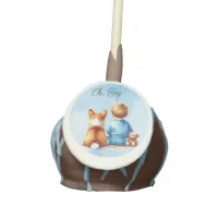 Baby Boy and his Corgi Puppy Baby Shower Cake Pops