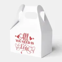 All You Need Is Love Typography Favor Box