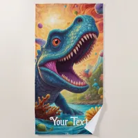 Baby shower Dino-Mite  Beach Towel