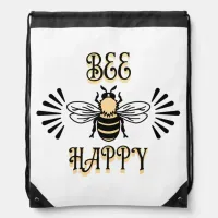 Bee Happy | Vintage Colors Honey Bee Drawstring Bag