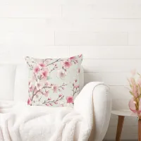 Cherry Blossom Throw Pillow