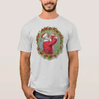 Vintage Santa Claus in a Wreath T-Shirt