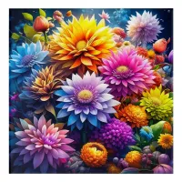 Pretty Colorful Watercolor Ai Art Flowers 