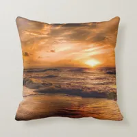 Ocean Sunset Throw Pillow