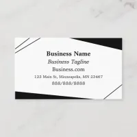 White and Black Abstract Business Business Card