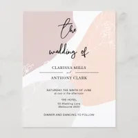 BUDGET Chic Floral Abstract Wedding Invitation