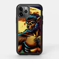 Comic Book Style Werewolf in Front of Full Moon OtterBox Symmetry iPhone 11 Pro Case