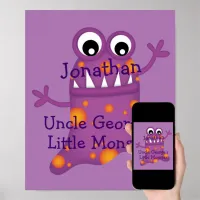 Cute Purple Cartoon Blob Monster Fun for Kids