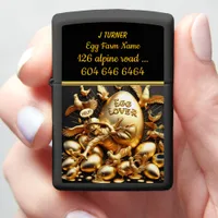 Golden Egg Farmer Needs Whimsical Aid Zippo Lighter