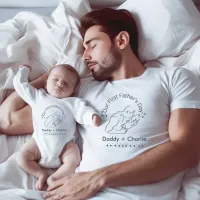 Our First Father's Day, Father holding new baby Baby Bodysuit