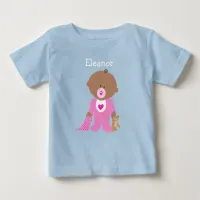 Personalize this Pink Baby One Piece Tee