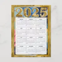 2025 Year At A Glance Calendar New Year Card