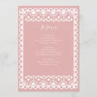 Mexican Blush Papel Picado Boho Bridal Shower Menu