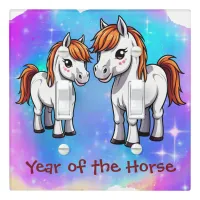 Cute Kawaii Chinese Zodiac Year of the Horse | Light Switch Cover