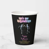 Skull Neon Halloween Halloweird Dancing Skeletons Paper Cups